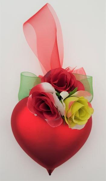 Herz groß mit Rosen